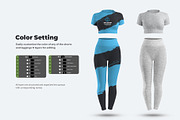 5 3D Sports Leggings and Top Mockups, a Shirt Mockup by Grow Design Craft Studio (Thumbnail 2 of 7)
