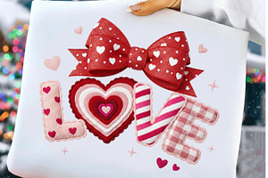 Faux Yarn LOVE PNG Valentine PNG, an Illustration by Craft Nest