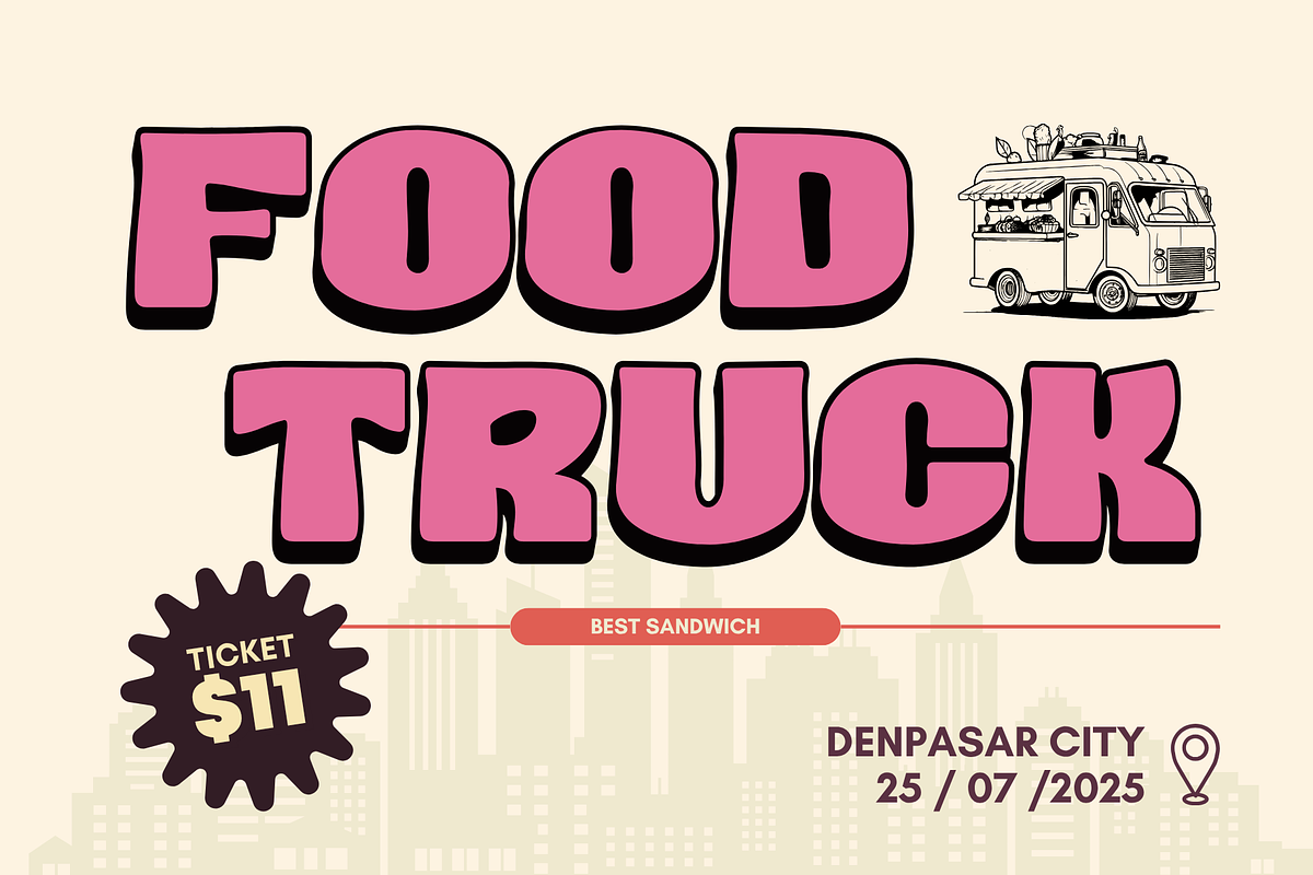 Food Menu - Bold Extrude Font, a Sans Serif Font by Nirmana Visual (Photo 4 of 10)