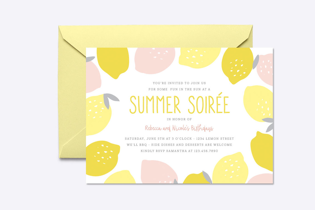 Pink Lemonade Invite Template, an Invitation Template by origamiprints (Photo 1 of 3)
