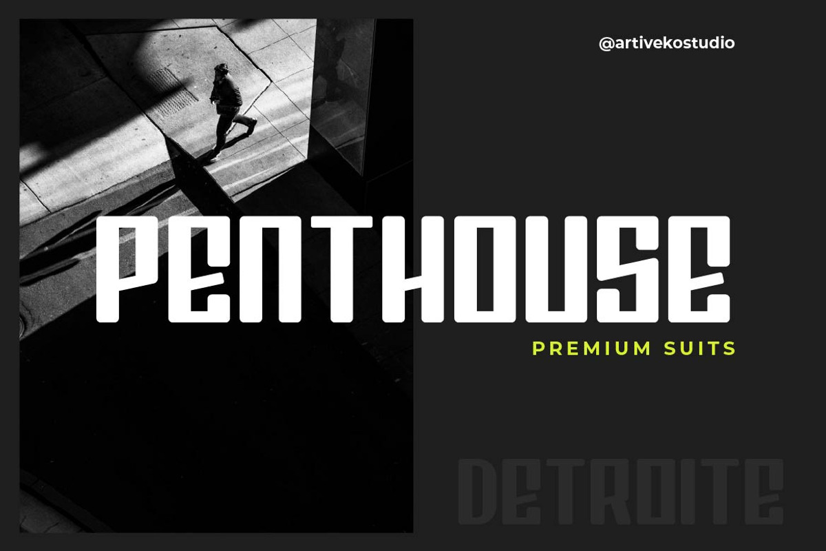 Detroite Display Typeface, a Sans Serif Font by Artiveko (Photo 4 of 6)