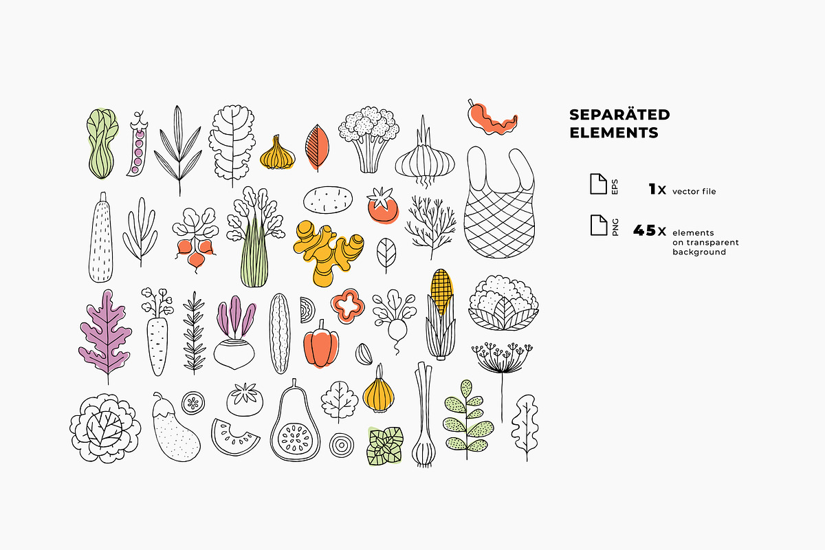 Farm vegetables, an Animal Illustration by adehoidar (Photo 4 of 8)