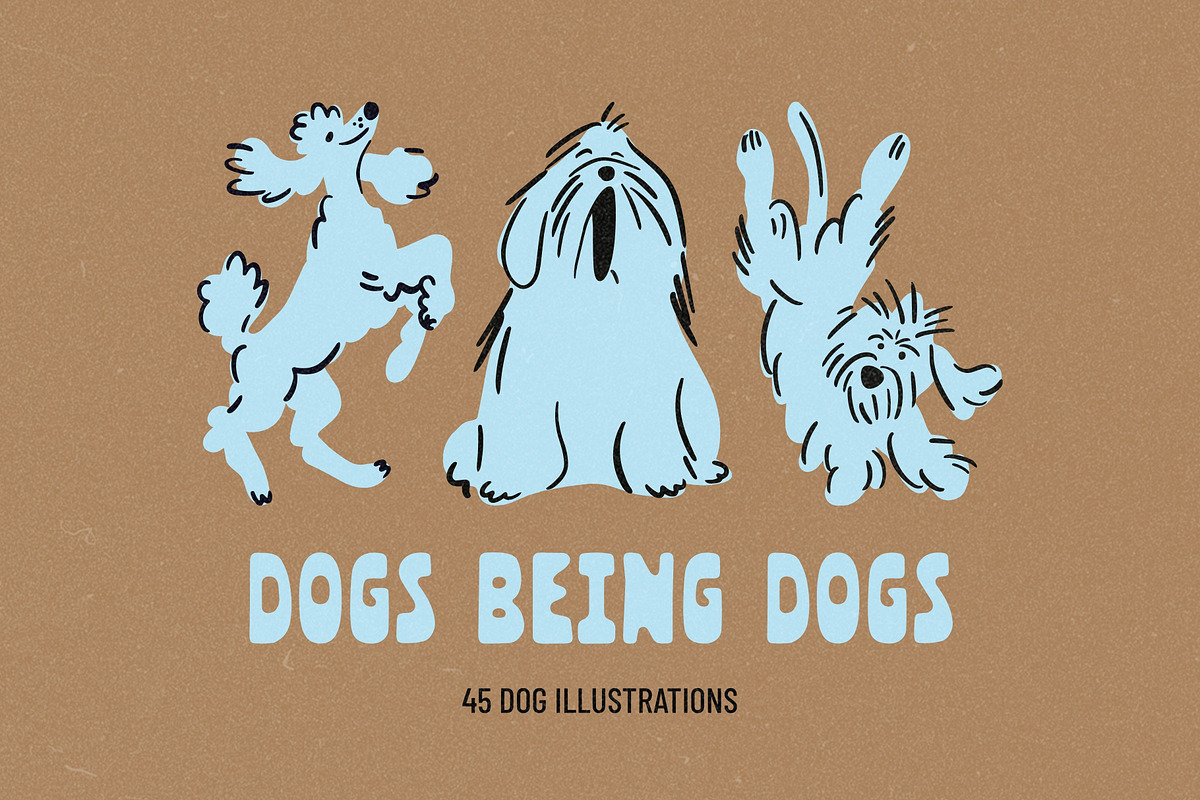 Dogs Being Dogs: 45 Illustrations, an Animal Illustration by Veyla (Photo 1 of 12)