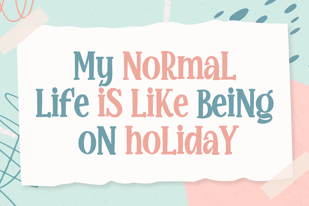 Glamy Sunrise a Quirky Font, a Serif Font by Blankids Studio (Photo 2 of 7)