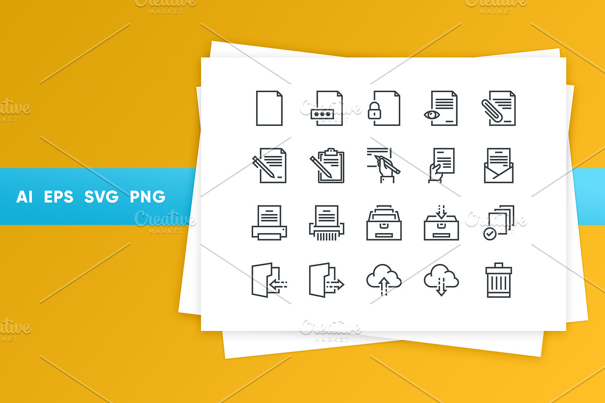 Document icons, an Outline Icon by I-RO (Photo 4 of 6)