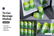 Tin Can Beverage Mockup, a Packaging Mockup by SLAB! Design (Thumbnail 1 of 7)