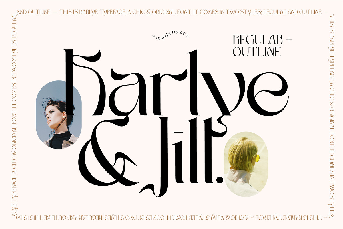 KARLYE — STYLISH FONT DUO, a Serif Font by Madebysté. (Photo 1 of 12)