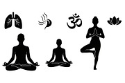 Yoga Meditation Silhouette Vector Bu, an Illustration by Artivon (Thumbnail 22 of 40)