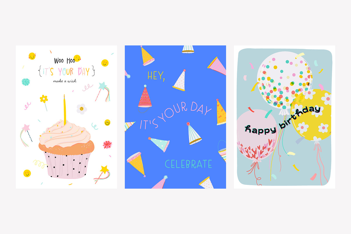 Party Clipart, Cards & Patterns, a Decorative Illustration by Ruslana Lubenets (Photo 12 of 22)