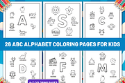ABC Alphabet Coloring Pages for Kids, a Decorative Illustration by Coco Bloom (Thumbnail 2 of 3)