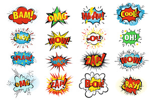 Comic Speech Bubbles, an Object Illustration by alexdndz