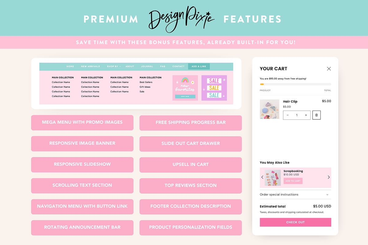 Fun Rainbow Shopify Theme, a Shopify Template by Design Pixie (Photo 6 of 10)