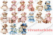 Teddy Bear Clipart,Watercolor Teddy, an Animal Illustration by vivastarkids (Thumbnail 2 of 4)