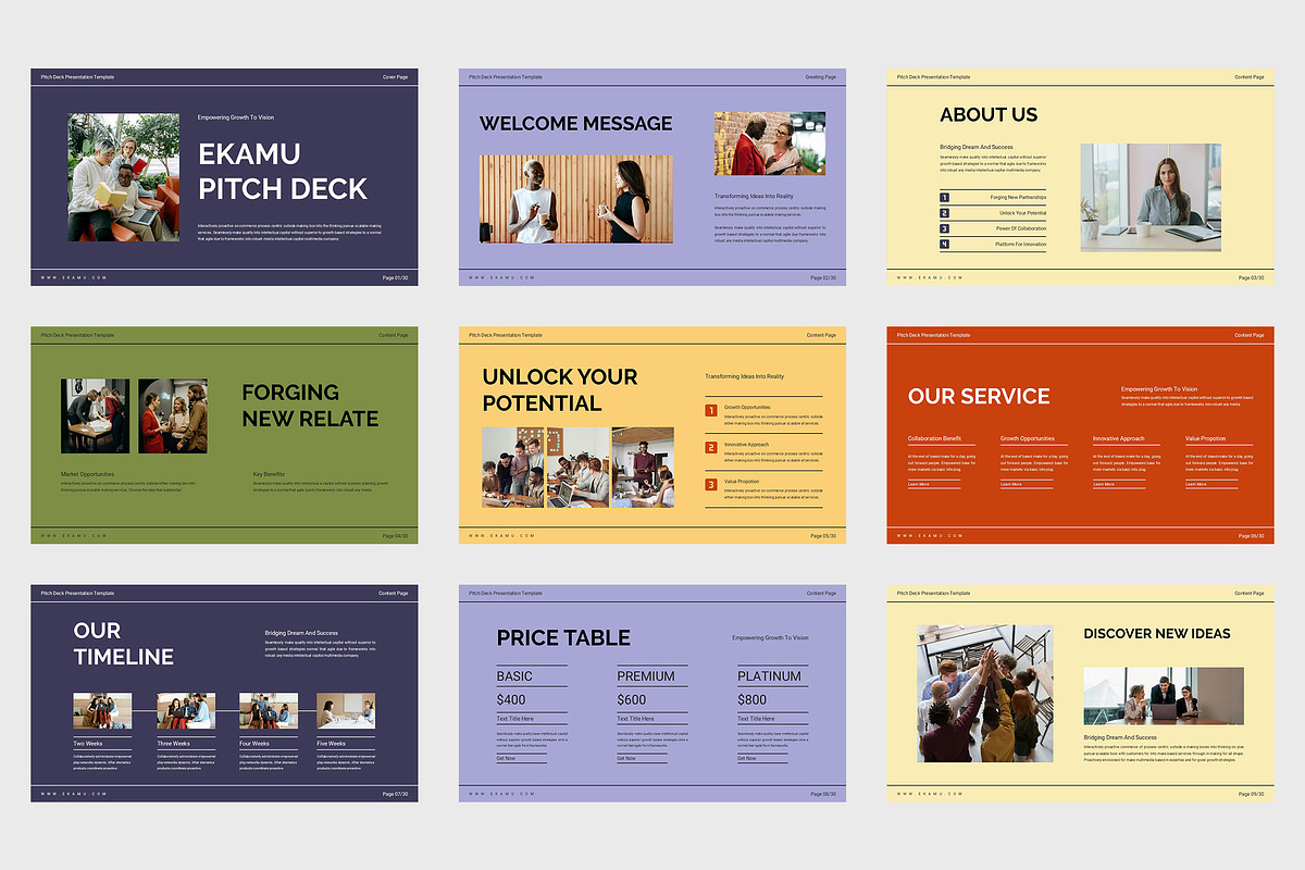 Ekamu : Pitch Deck Powerpoint, a Presentation Template by Punkl Camp (Photo 6 of 9)