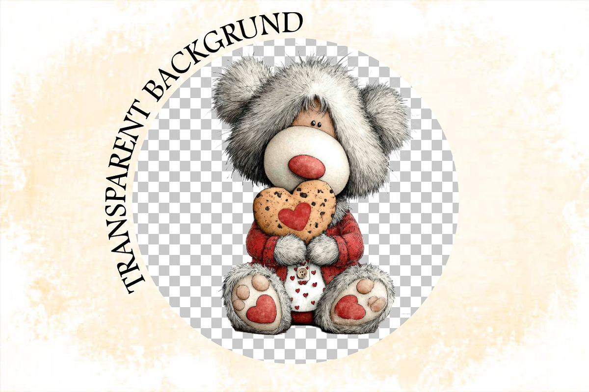 Whimsical Easter Teddy Bear Clipart, an Illustration by SVGArt (Photo 6 of 7)