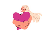 People with hearts, love concept set, a Person Illustration by PaperTrident (Thumbnail 9 of 10)