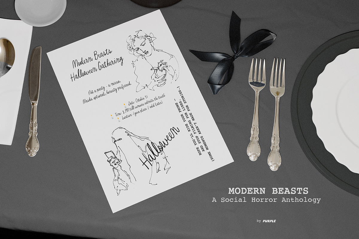 Modern Beasts: Social Horror, a Person Illustration by Purple (Photo 7 of 10)