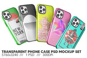 Transparent Phone Case Mockup
