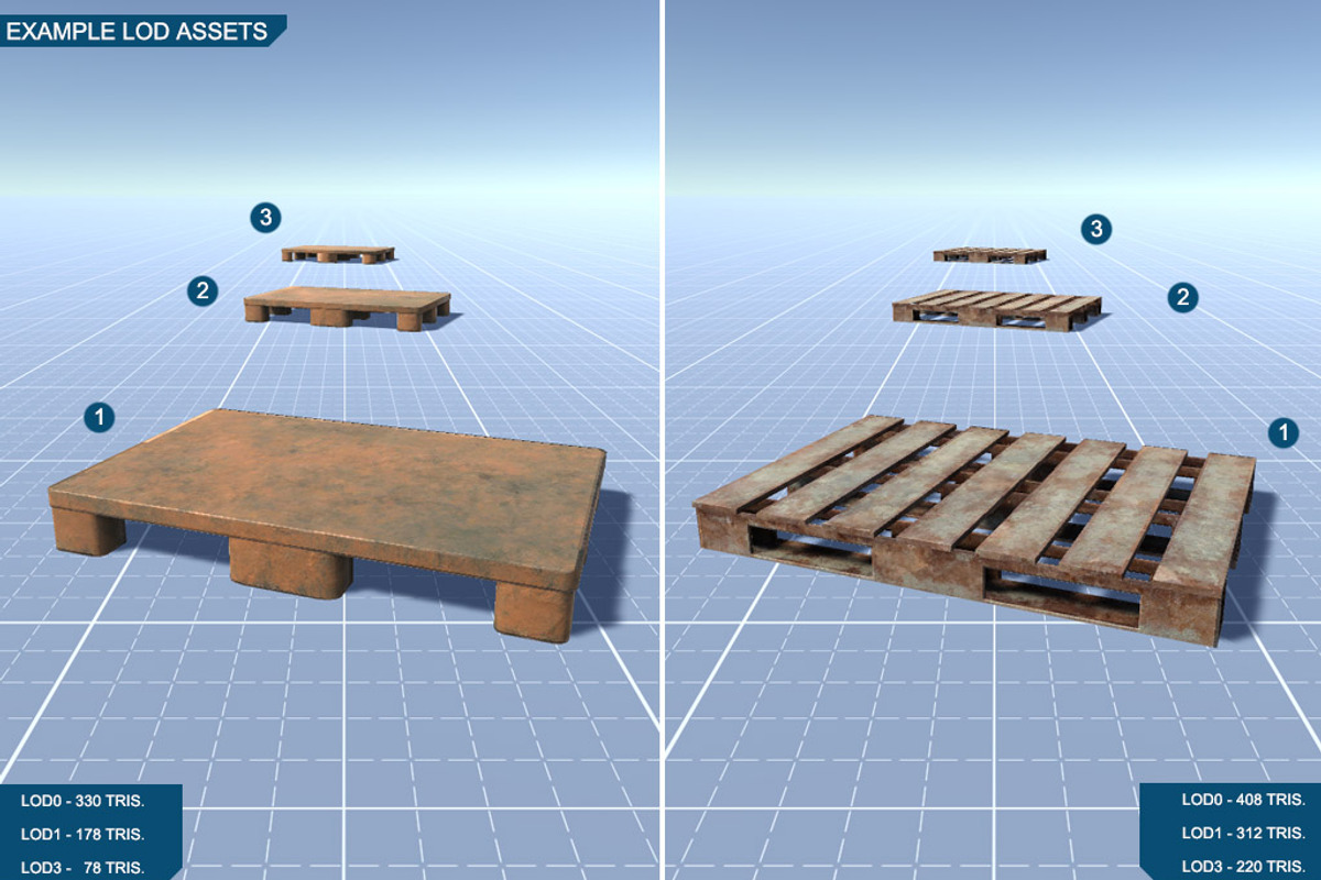 Pallets Set, an Environmental 3D Model by 3DCaster (Photo 8 of 8)