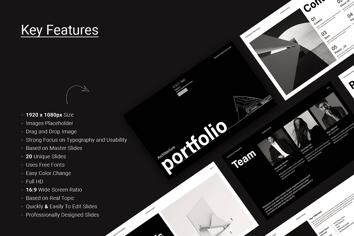Architecture Portfolio Template, a Presentation Template by DesignCrest (Photo 2 of 13)