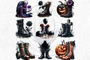 Halloween Character Boots Cliparts, a Seasonal Illustration by ThatsDesignArt (Thumbnail 9 of 10)