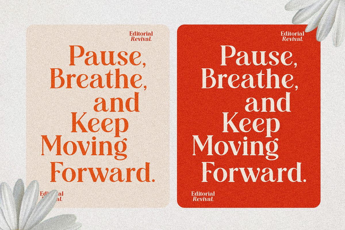 Editorial Revival Serif (70 fonts), a Serif Font by MaxArt Foundry (Photo 29 of 30)