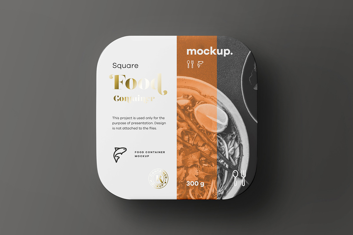 Square Food Container Mock-up, a Cups & Container Mockup by Yogurt86 (Photo 13 of 13)