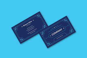 Simple Blue Line Business Card