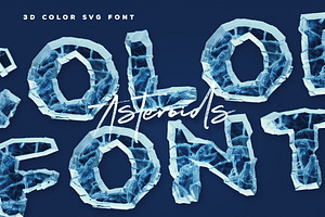 Asteroids - Color Font, a Font by Deeezy