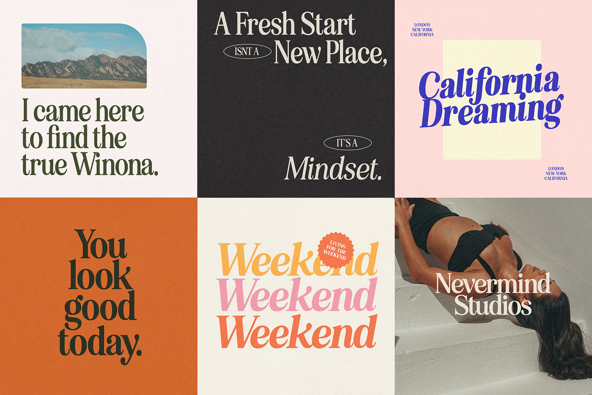 Eighties Comeback Serif (70 fonts), a Serif Font by Nicky Laatz (Photo 15 of 47)