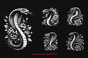 10 Bundle Dark Art Cobra Snakes, an Illustration by Morspective (Thumbnail 5 of 7)