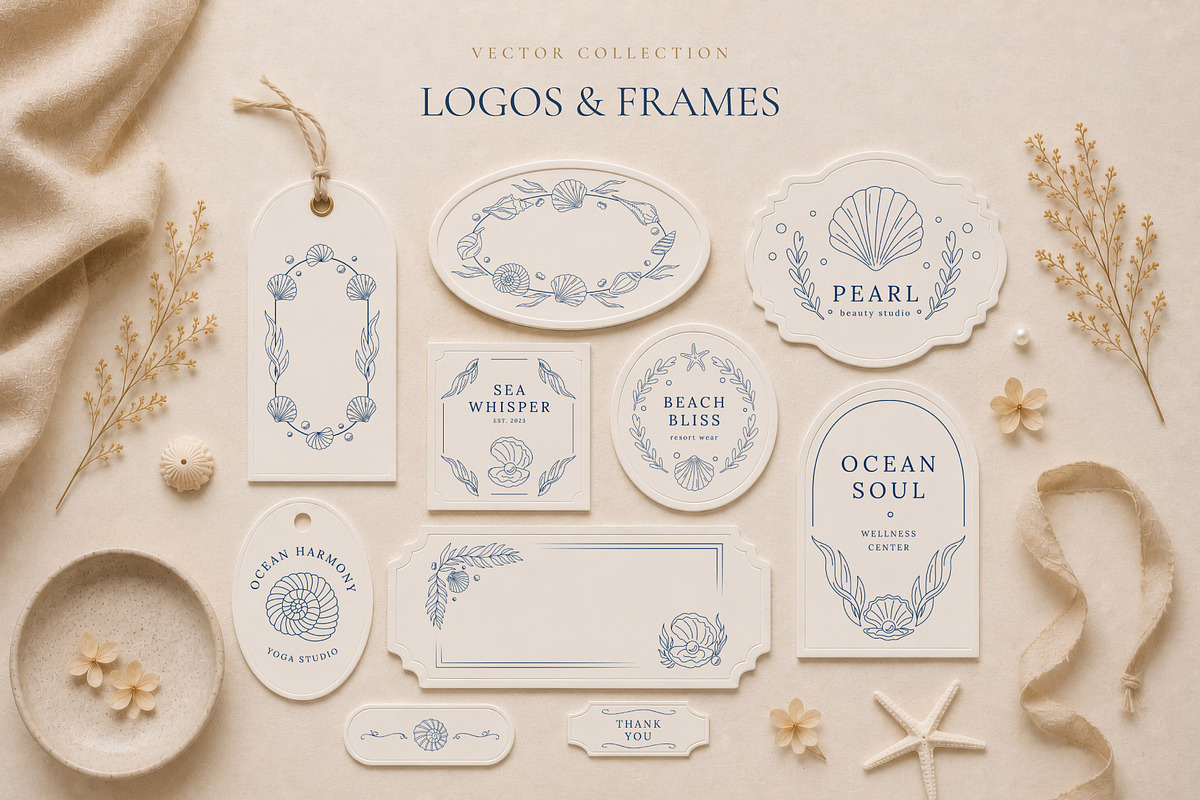 Ocean Muse — Coastal Branding Kit, an Object Graphic by AnnMsl Lab (Photo 3 of 7)