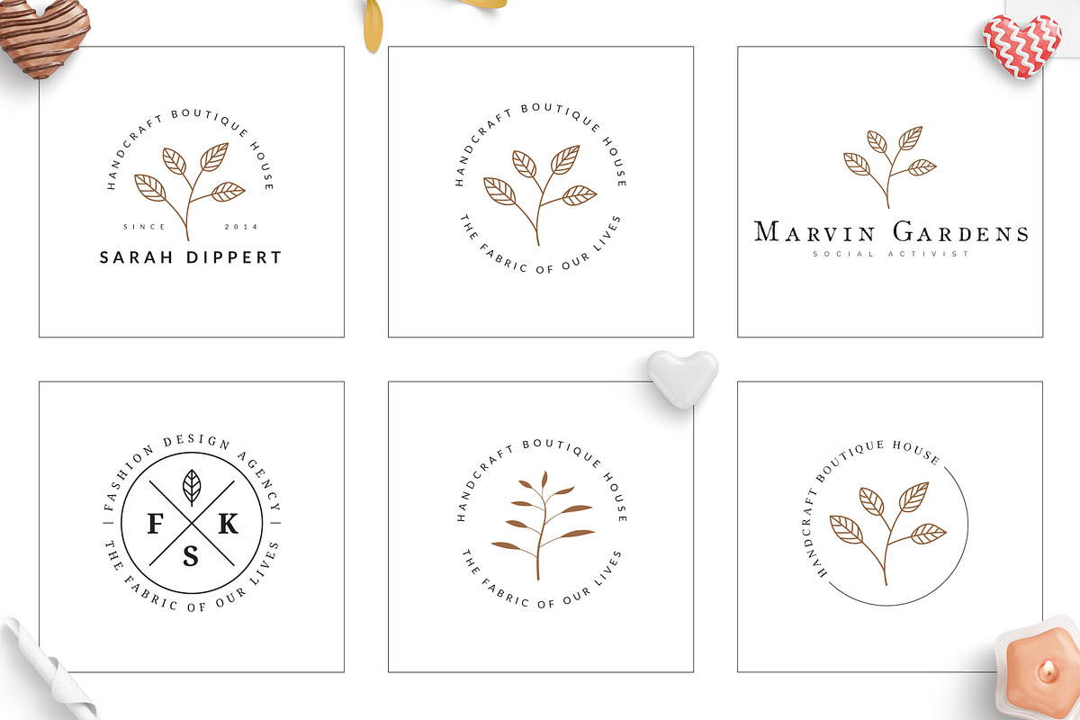 70 Elegant Floral Logo Bundle, a Branding & Logo Template by XpertgraphicD (Photo 11 of 16)