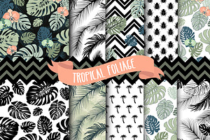 Tropical Leaves Seamless patterns