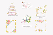 watercolor rococo coquette clipart, a Decorative Illustration by Patishop Art (Thumbnail 8 of 9)