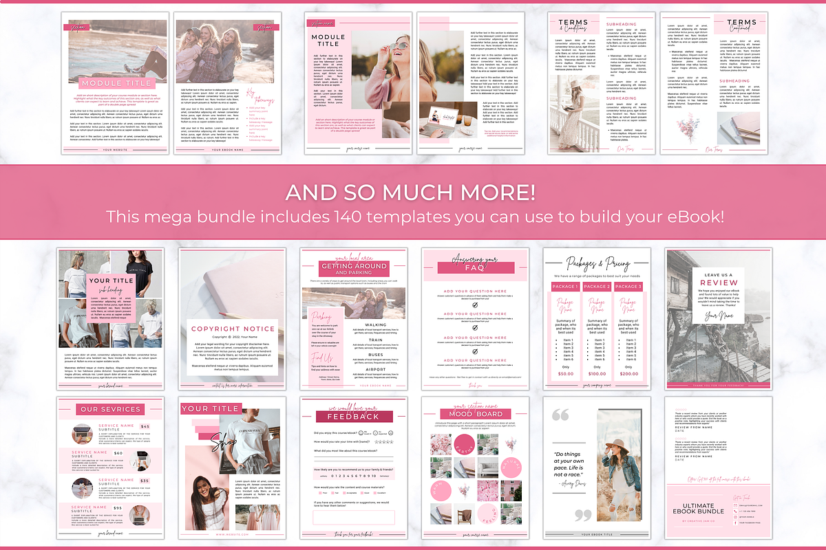 eBook & Workbook Bundle! 140 Pages, a Marketing Template by Templatables (Photo 9 of 10)