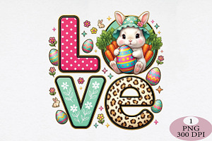 Easter Love Png, an Illustration by Daily.Designs