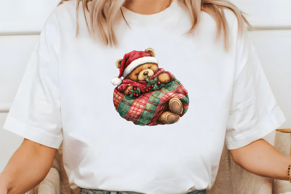 Watercolor Christmas Teddy Bear Clip, an Illustration by Libby Wishes (Photo 6 of 8)