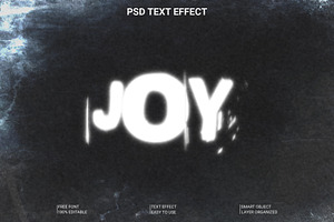 Light Glitch Text Effect PSD, a Layer Style Add-On by Imamul001