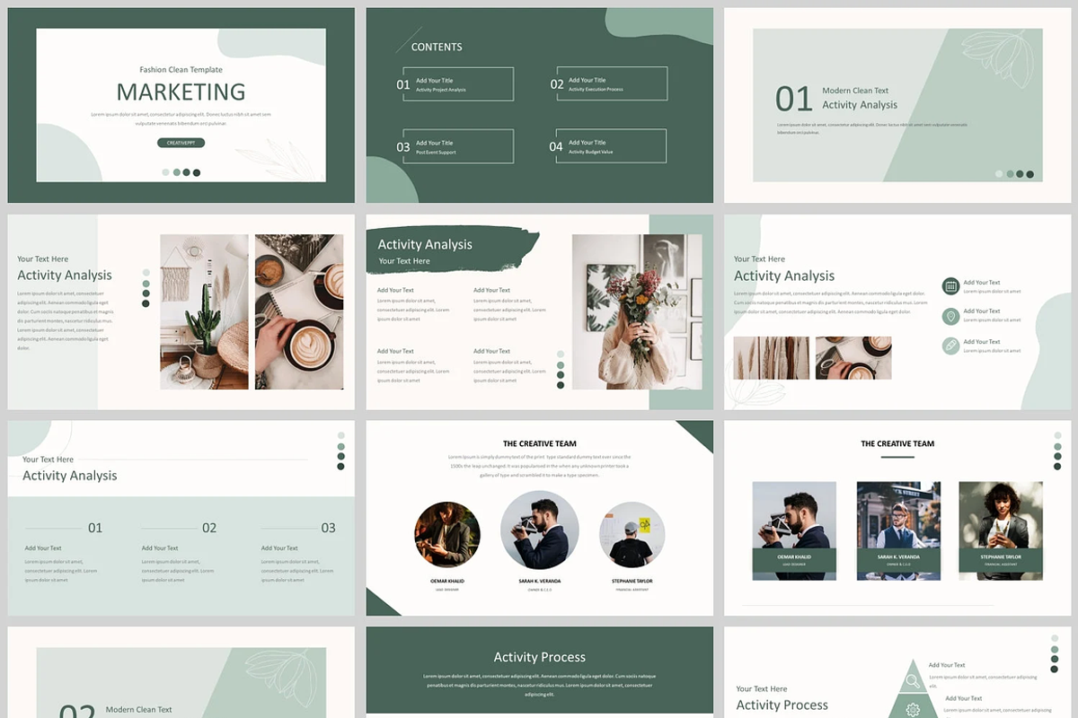 Minimal Modern Clean Powerpoint, a Stationery Template by Elite Templates (Photo 4 of 9)