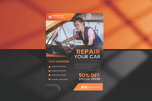 Automovite car repair flyer design, a Flyer Template by Workhu