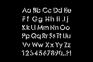 Modern Stylized Font.