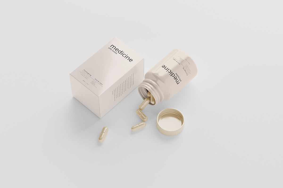 Capsules Bottle Mockups, a Cups & Container Mockup by pmvch (Photo 9 of 10)