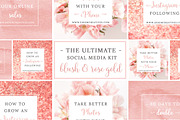 Pink Rose Gold Social Media Template, a Social Media Template by Essem Creatives (Thumbnail 1 of 6)