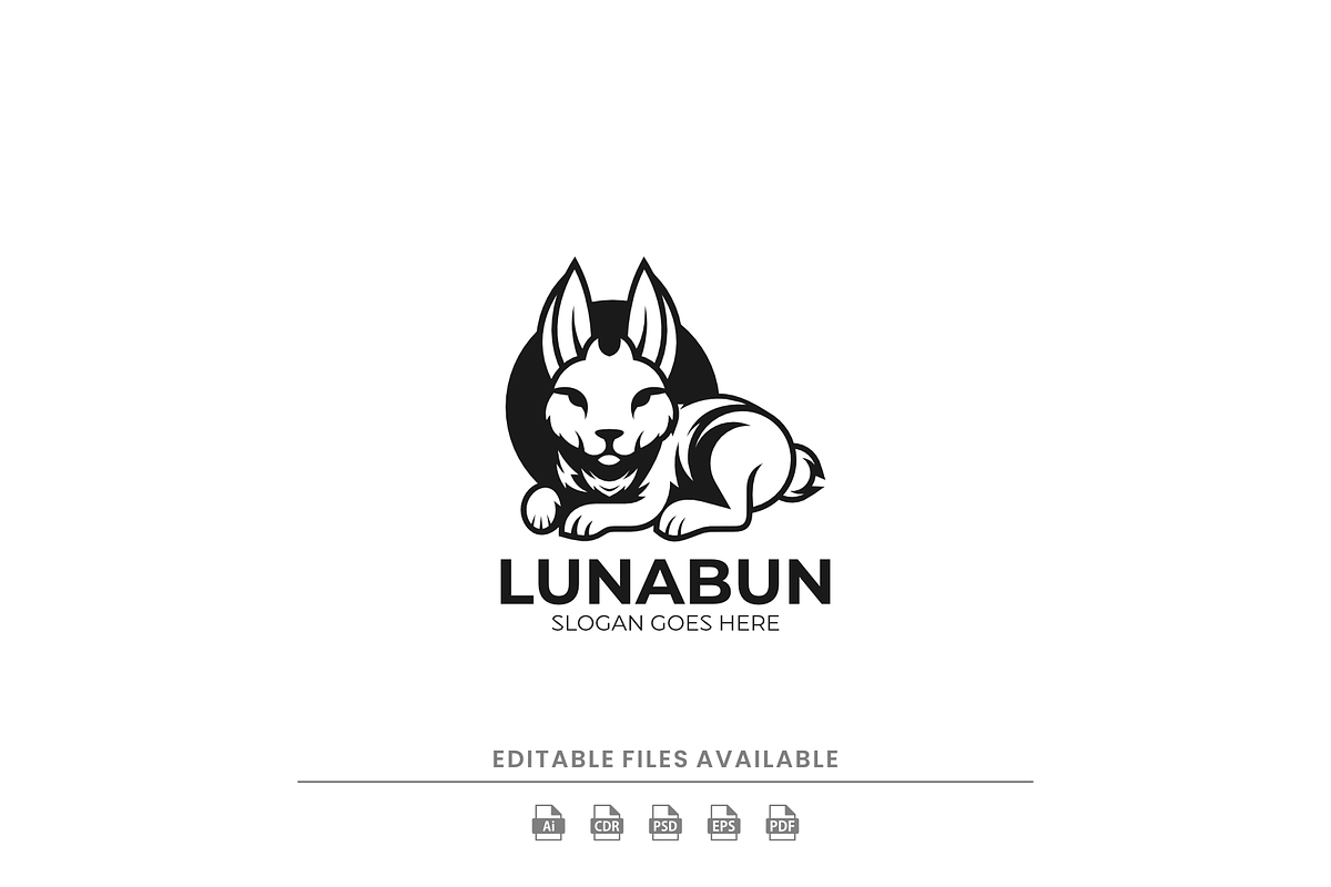 Minimalist Silhouette Bunny Logo, a Branding & Logo Template by Artnivora.Std