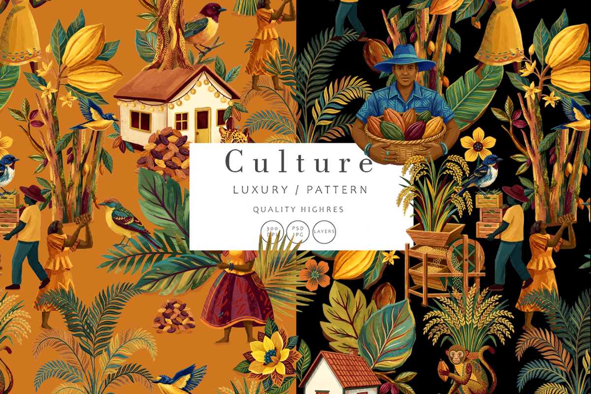 Cacao Luxury Pattern design, a Pattern Graphic by Luiz da Rolt Grathwohl (Photo 1 of 20)
