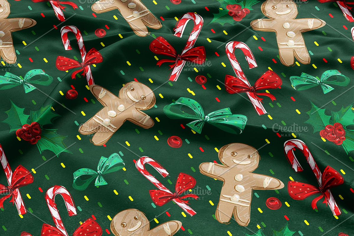 Christmas background, a Pattern Graphic by Sweet_print (Photo 2 of 3)