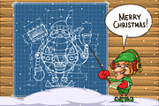 Robot Santa and Elf, a Technology Illustration by yuanden graphics (Thumbnail 2 of 3)