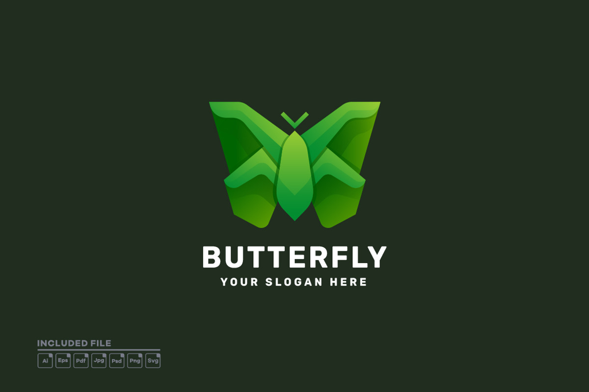 Butterfly Gradient Colorful Logo, a Branding & Logo Template by yuanesei