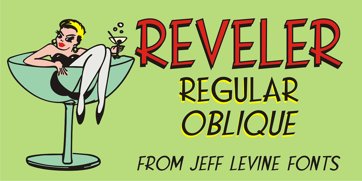 Reveler JNL, a Font by Jeff Levine Fonts